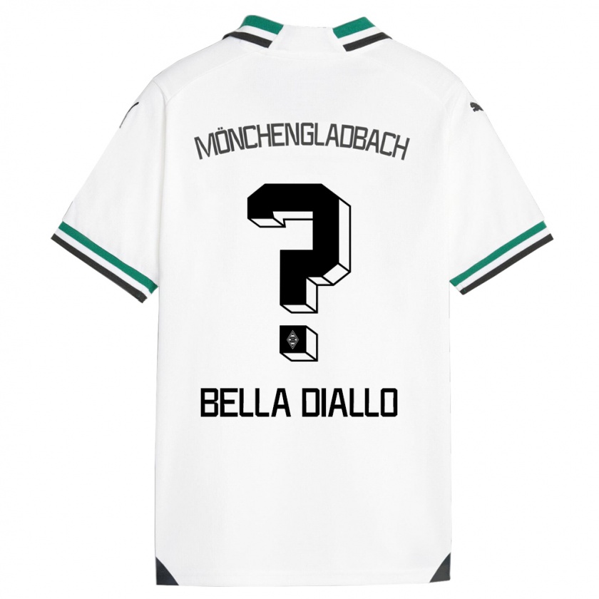 Kandiny Damen Oumar Bella Diallo #0 Weiß Grün Heimtrikot Trikot 2023/24 T-Shirt
