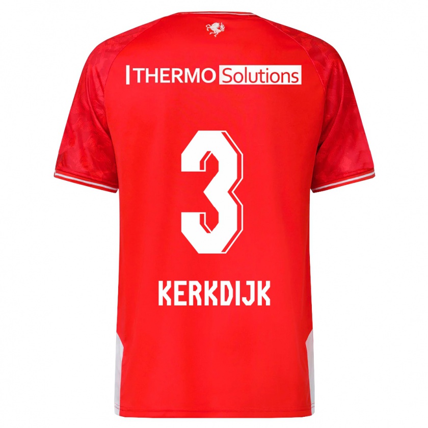 Kandiny Damen Danique Kerkdijk #3 Rot Heimtrikot Trikot 2023/24 T-Shirt