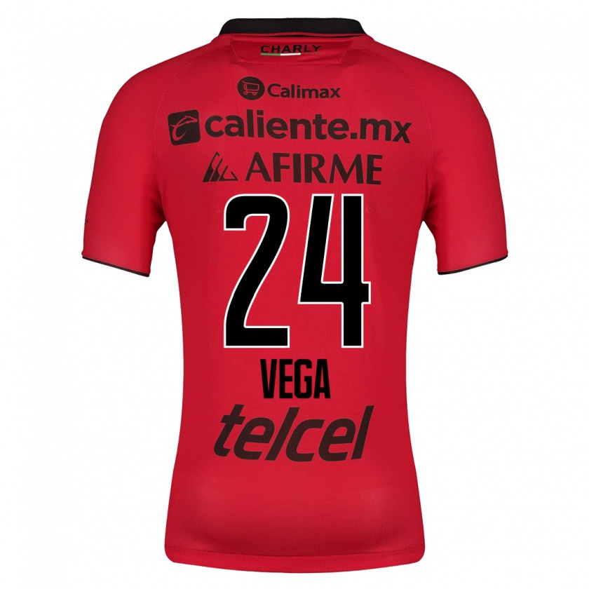 Kandiny Damen Jesús Vega #24 Rot Heimtrikot Trikot 2023/24 T-Shirt