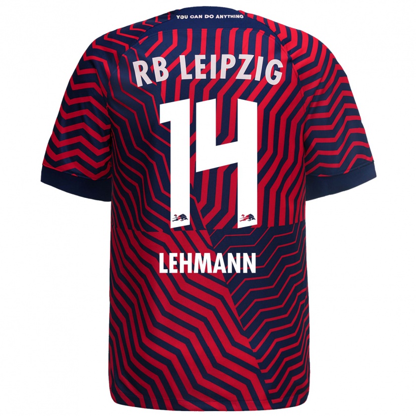 Kandiny Damen Noah Lehmann #14 Blau Rot Auswärtstrikot Trikot 2023/24 T-Shirt