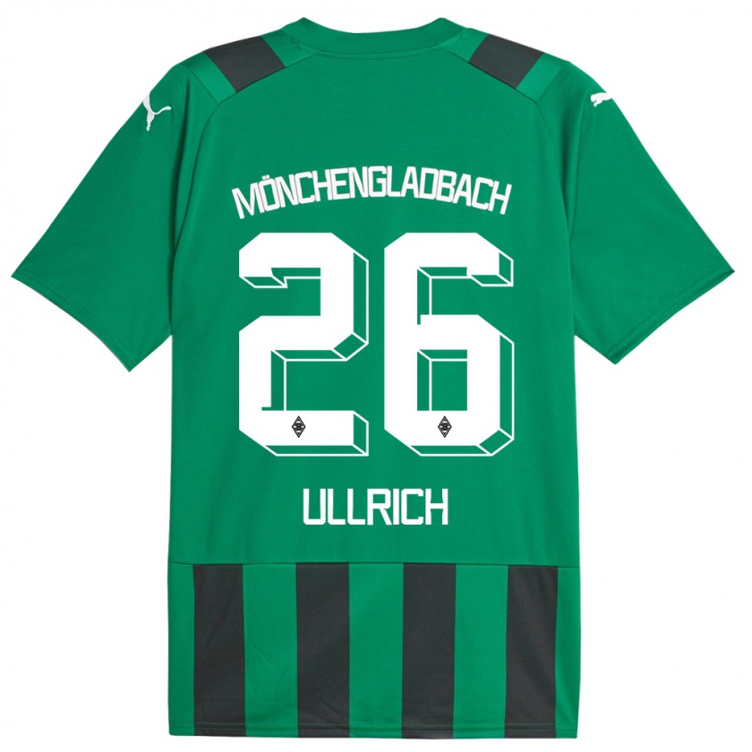 Kandiny Damen Lukas Ullrich #26 Schwarz Grün Auswärtstrikot Trikot 2023/24 T-Shirt