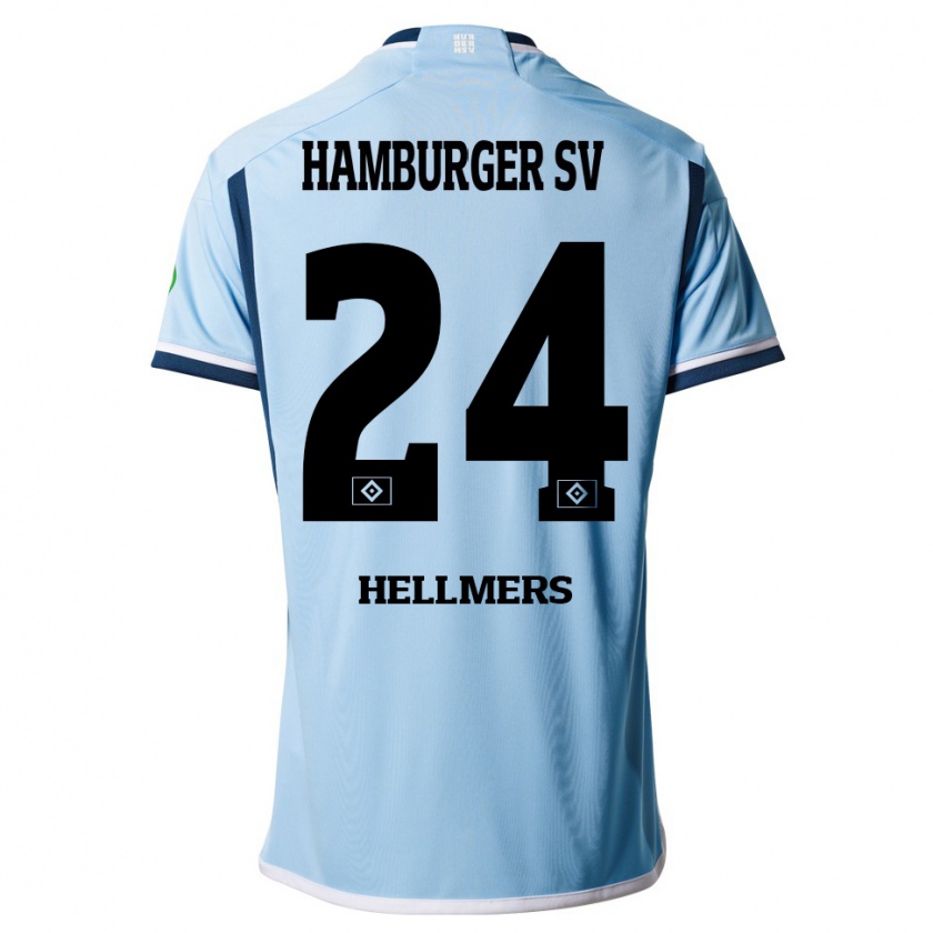 Kandiny Damen Maximilian Hellmers #24 Blau Auswärtstrikot Trikot 2023/24 T-Shirt