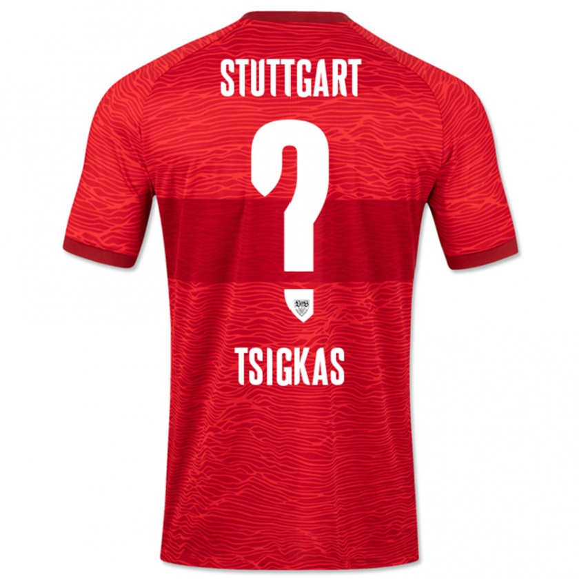 Kandiny Damen Mattheos Tsigkas #0 Rot Auswärtstrikot Trikot 2023/24 T-Shirt