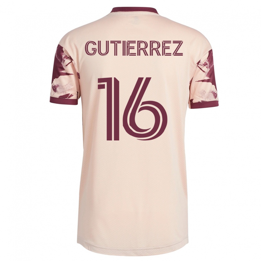 Kandiny Damen Diego Gutiérrez #16 Cremefarben Auswärtstrikot Trikot 2023/24 T-Shirt