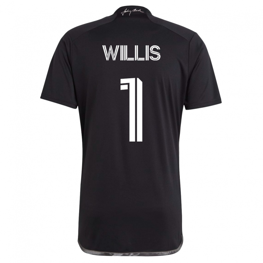 Kandiny Damen Joe Willis #1 Schwarz Auswärtstrikot Trikot 2023/24 T-Shirt