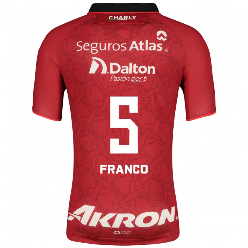 Kandiny Damen Alejandra Franco #5 Rot Auswärtstrikot Trikot 2023/24 T-Shirt