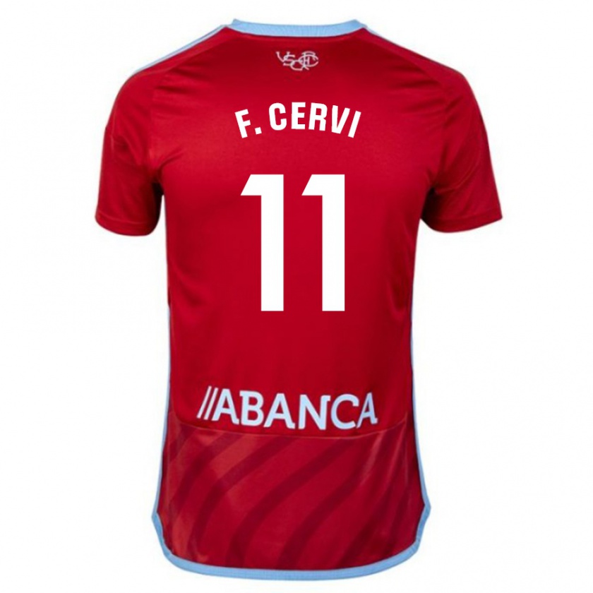 Kandiny Damen Franco Cervi #11 Rot Auswärtstrikot Trikot 2023/24 T-Shirt