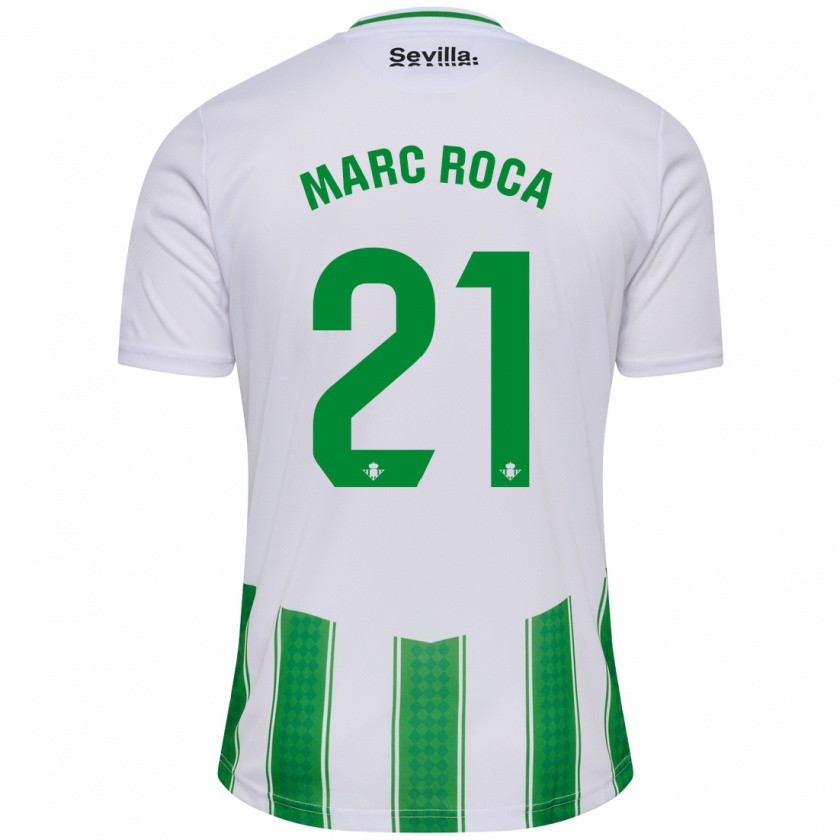 Kandiny Kinder Marc Roca #21 Weiß Heimtrikot Trikot 2023/24 T-Shirt
