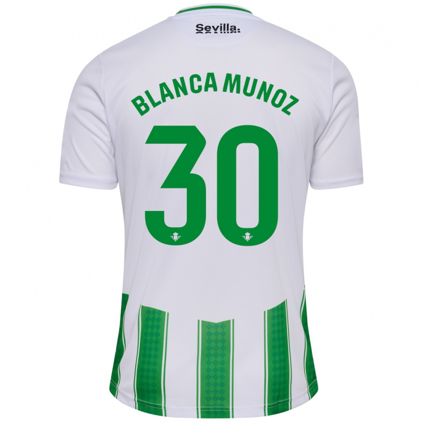 Kandiny Kinder Blanca Muñoz #30 Weiß Heimtrikot Trikot 2023/24 T-Shirt