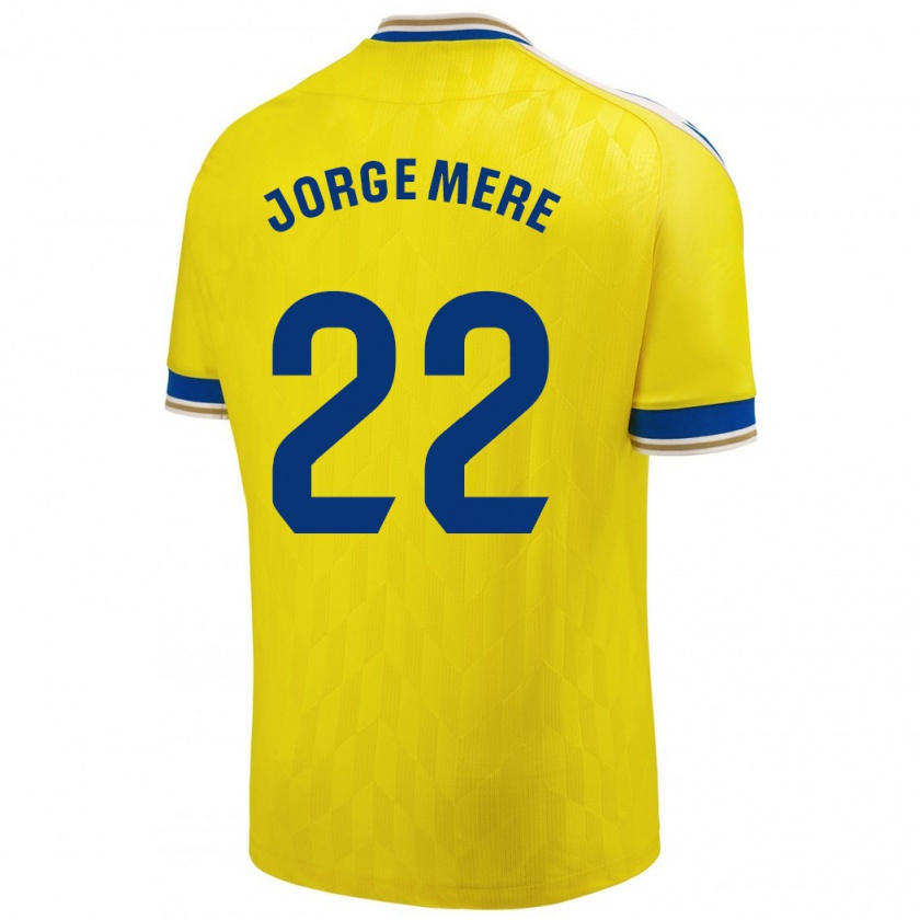 Kandiny Kinder Jorge Meré #22 Gelb Heimtrikot Trikot 2023/24 T-Shirt