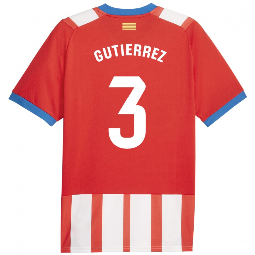 Kandiny Kinder Miguel Gutiérrez #3 Rot-Weiss Heimtrikot Trikot 2023/24 T-Shirt