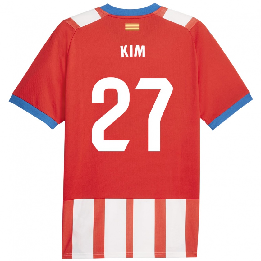 Kandiny Kinder Min-Su Kim #27 Rot-Weiss Heimtrikot Trikot 2023/24 T-Shirt