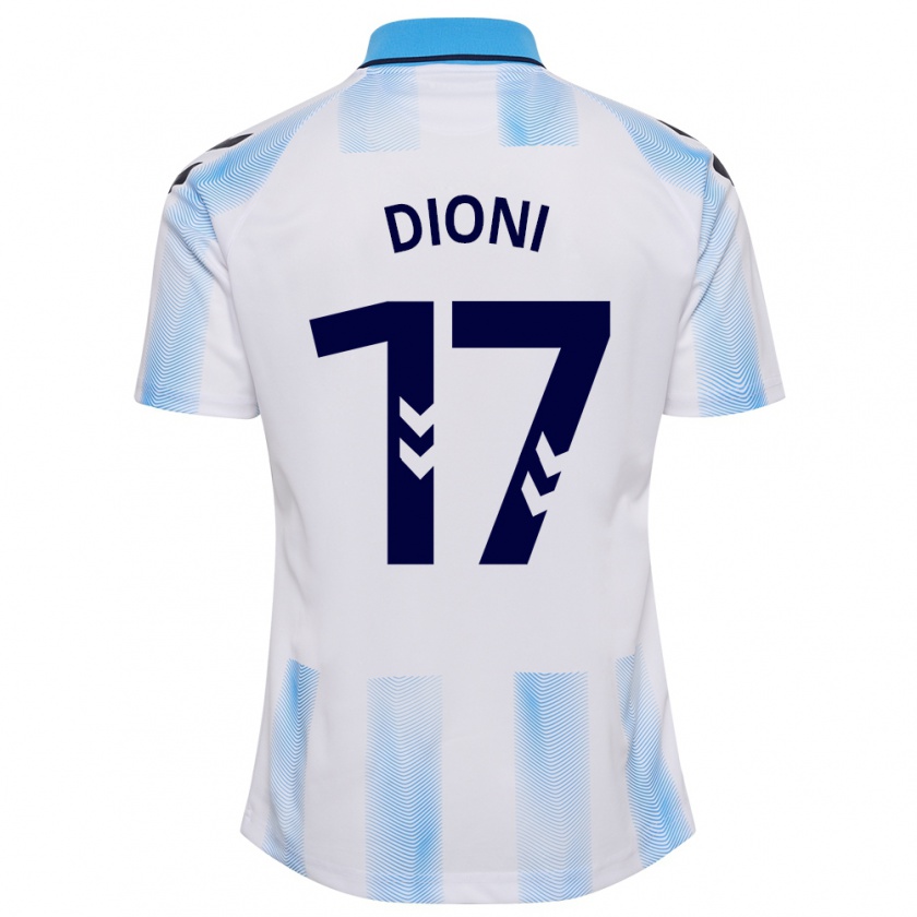 Kandiny Kinder Dioni #17 Weiß Blau Heimtrikot Trikot 2023/24 T-Shirt