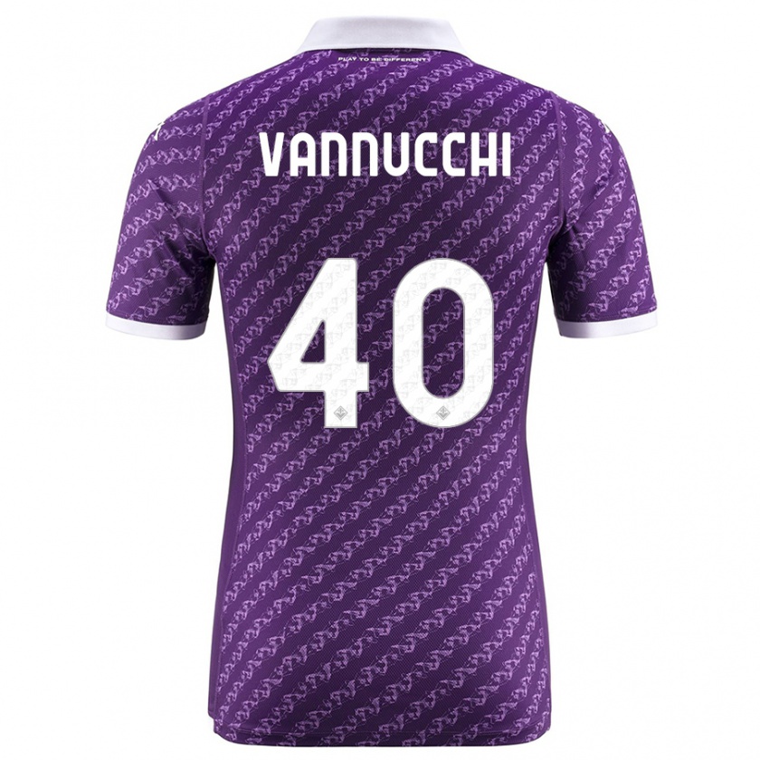 Kandiny Kinder Tommaso Vannucchi #40 Violett Heimtrikot Trikot 2023/24 T-Shirt