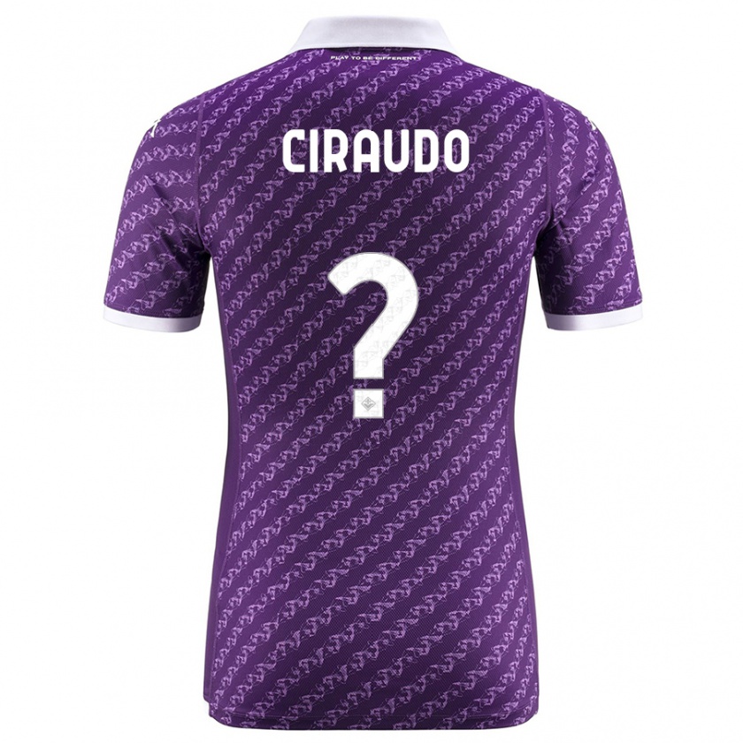 Kandiny Kinder Alessio Ciraudo #0 Violett Heimtrikot Trikot 2023/24 T-Shirt