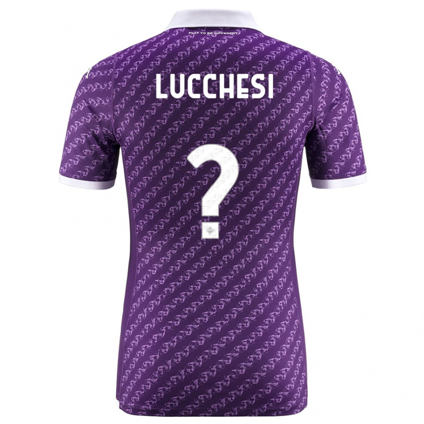 Kandiny Kinder Andrea Lucchesi #0 Violett Heimtrikot Trikot 2023/24 T-Shirt