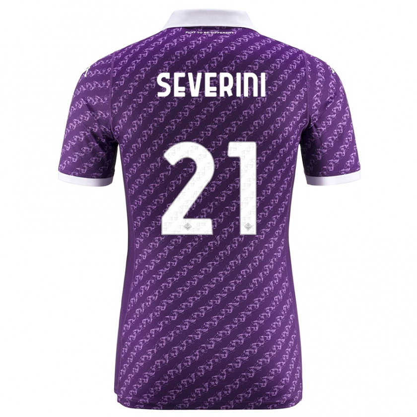 Kandiny Kinder Emma Severini #21 Violett Heimtrikot Trikot 2023/24 T-Shirt