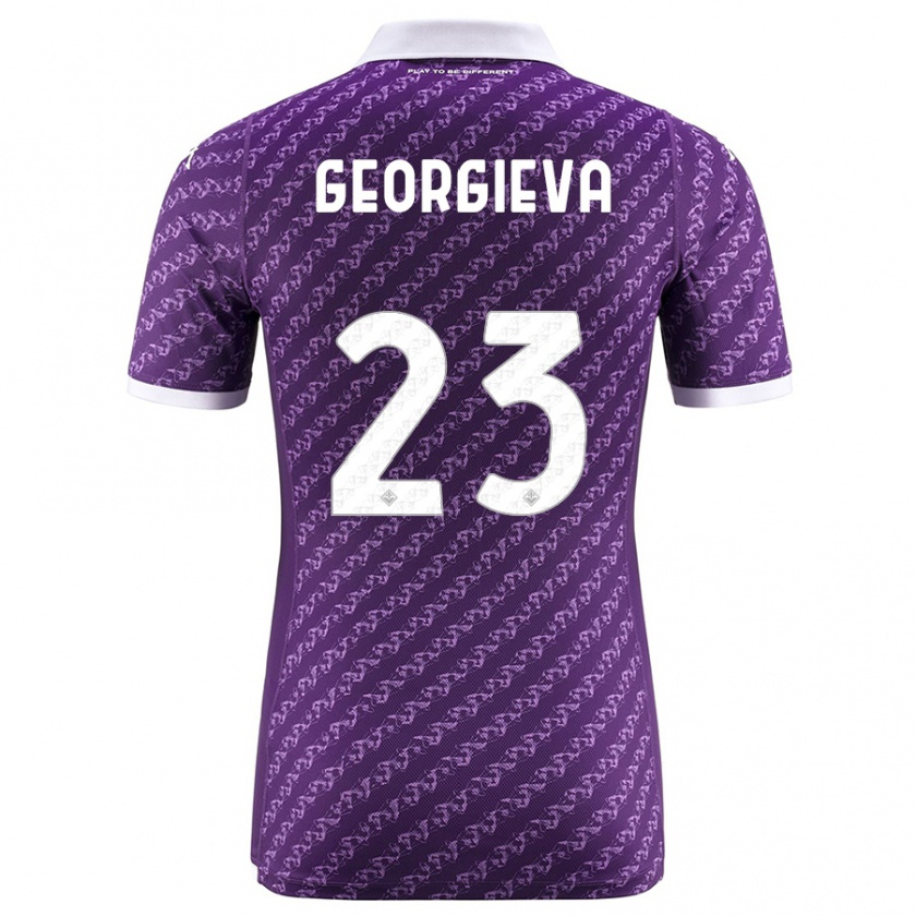 Kandiny Kinder Marina Georgieva #23 Violett Heimtrikot Trikot 2023/24 T-Shirt