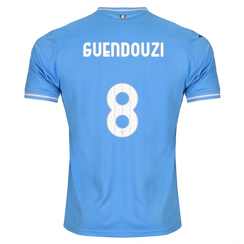 Kandiny Kinder Mattéo Guendouzi #8 Blau Heimtrikot Trikot 2023/24 T-Shirt