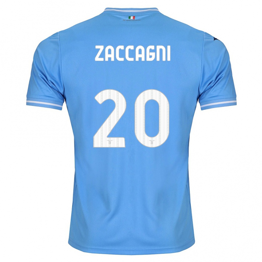 Kandiny Kinder Mattia Zaccagni #20 Blau Heimtrikot Trikot 2023/24 T-Shirt