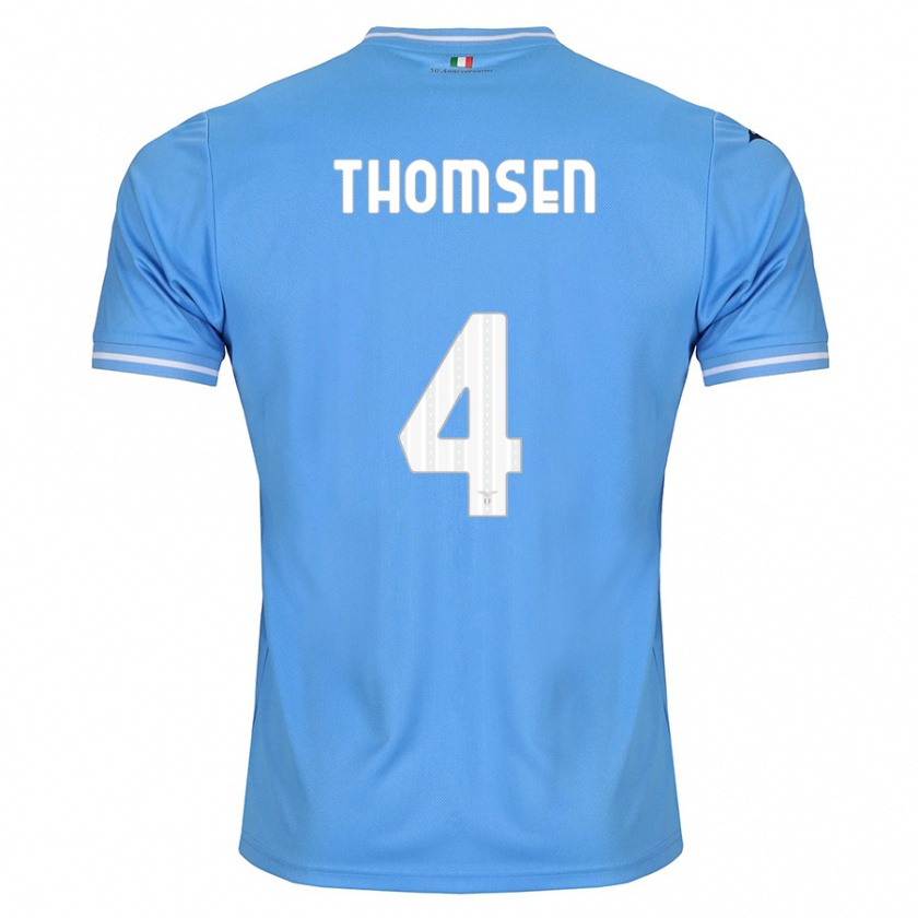 Kandiny Kinder Maria Møller Thomsen #4 Blau Heimtrikot Trikot 2023/24 T-Shirt