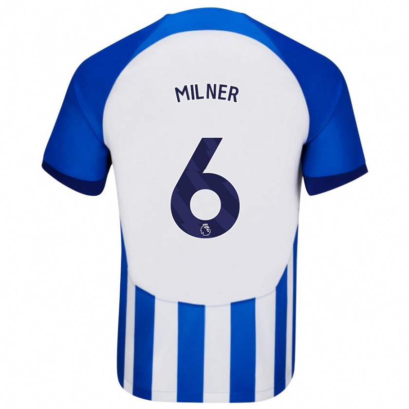 Kandiny Kinder James Milner #6 Blau Heimtrikot Trikot 2023/24 T-Shirt