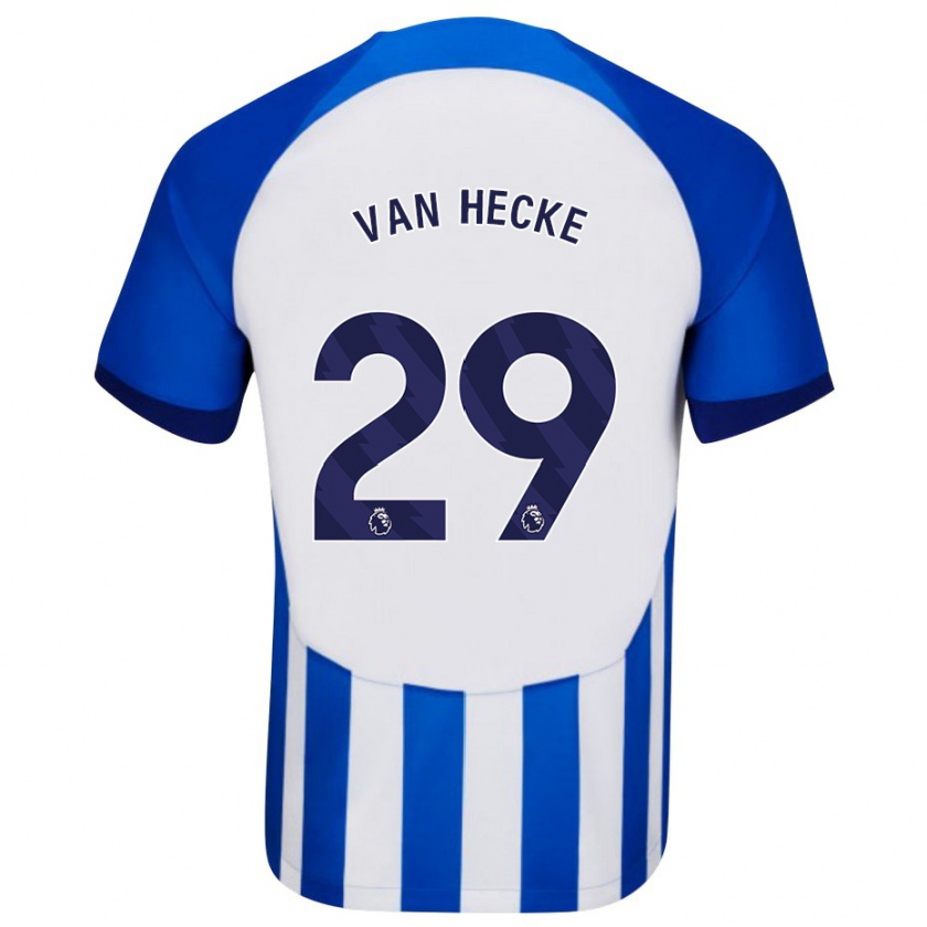 Kandiny Kinder Jan Paul Van Hecke #29 Blau Heimtrikot Trikot 2023/24 T-Shirt