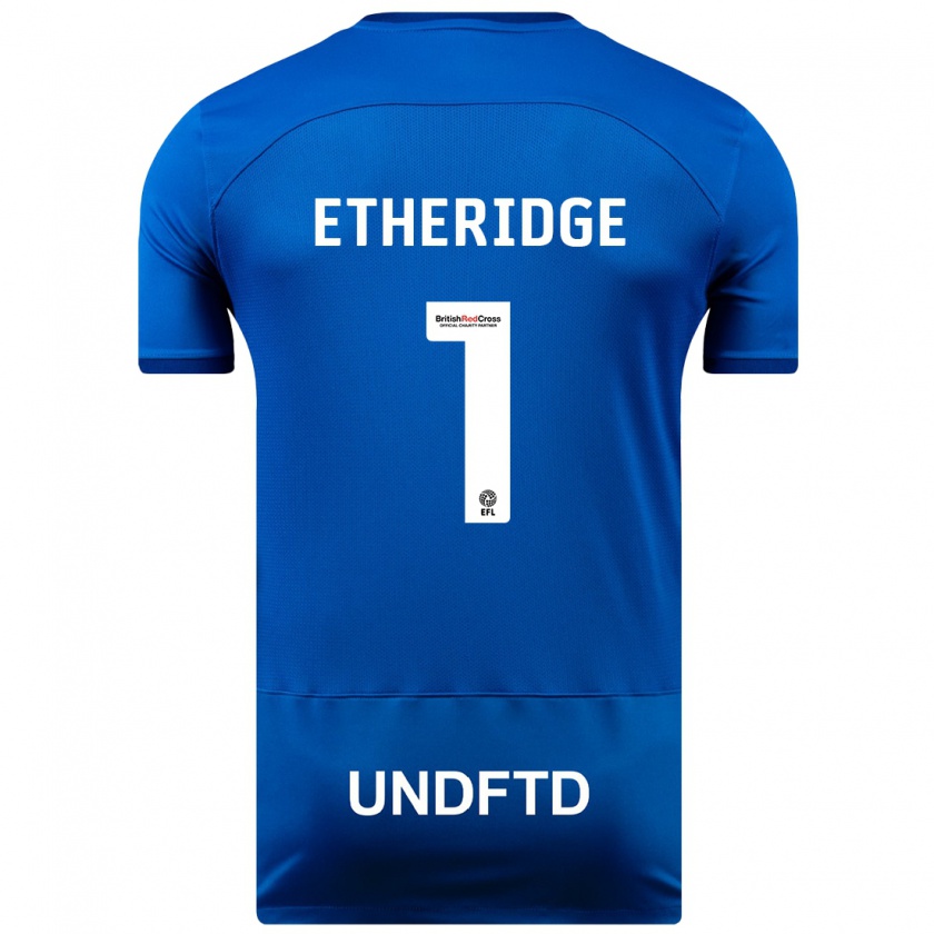 Kandiny Kinder Neil Etheridge #1 Blau Heimtrikot Trikot 2023/24 T-Shirt