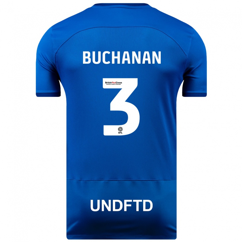 Kandiny Kinder Lee Buchanan #3 Blau Heimtrikot Trikot 2023/24 T-Shirt