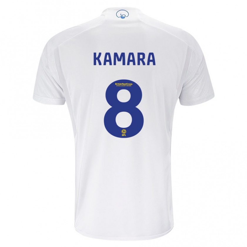 Kandiny Kinder Glen Kamara #8 Weiß Heimtrikot Trikot 2023/24 T-Shirt