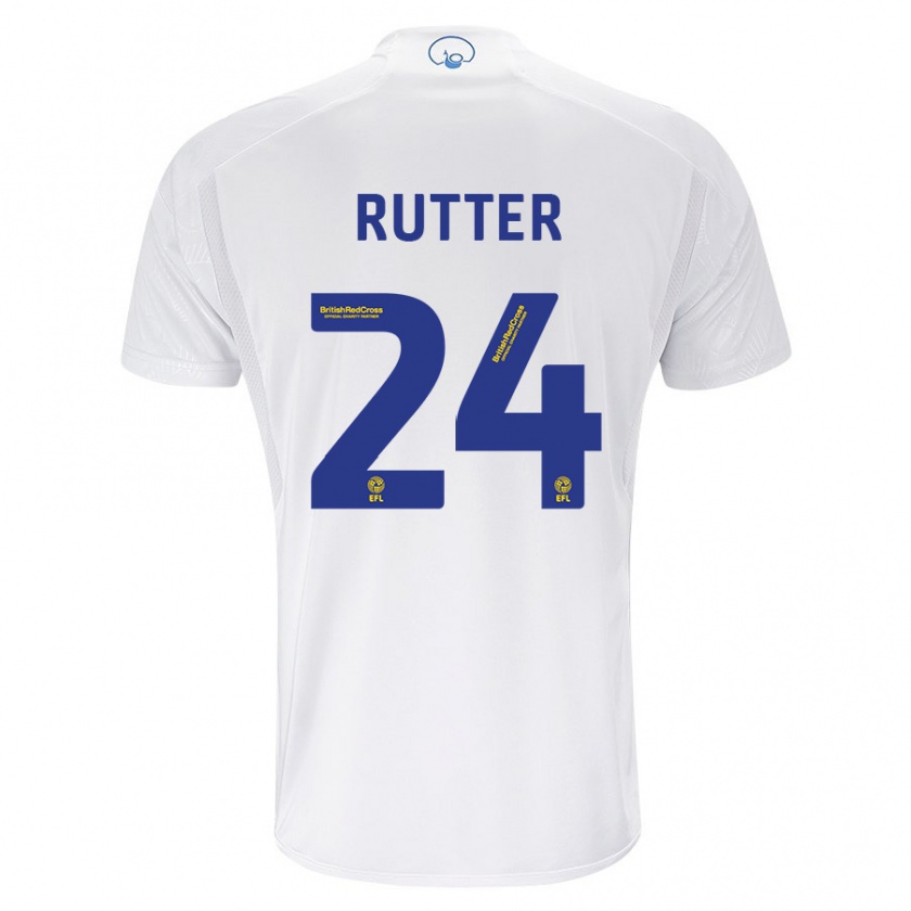 Kandiny Kinder Georginio Rutter #24 Weiß Heimtrikot Trikot 2023/24 T-Shirt