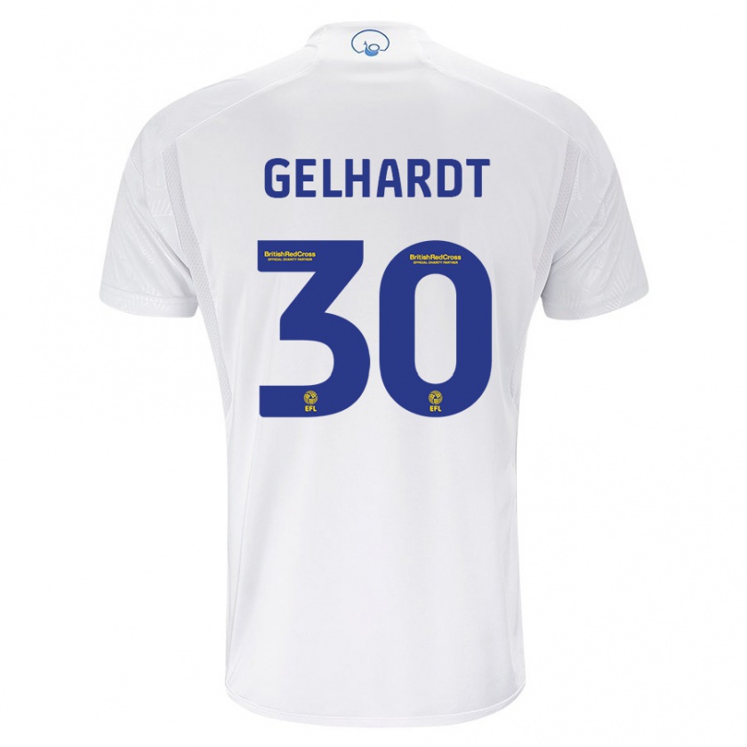 Kandiny Kinder Joe Gelhardt #30 Weiß Heimtrikot Trikot 2023/24 T-Shirt