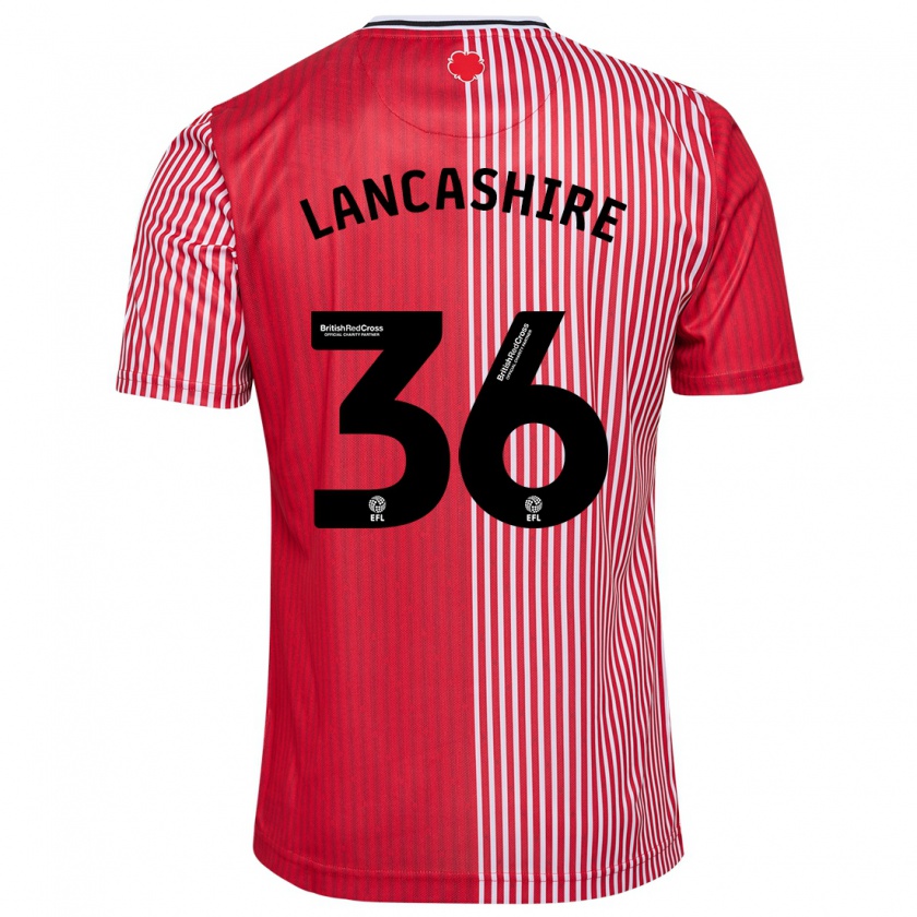 Kandiny Kinder Olly Lancashire #36 Rot Heimtrikot Trikot 2023/24 T-Shirt