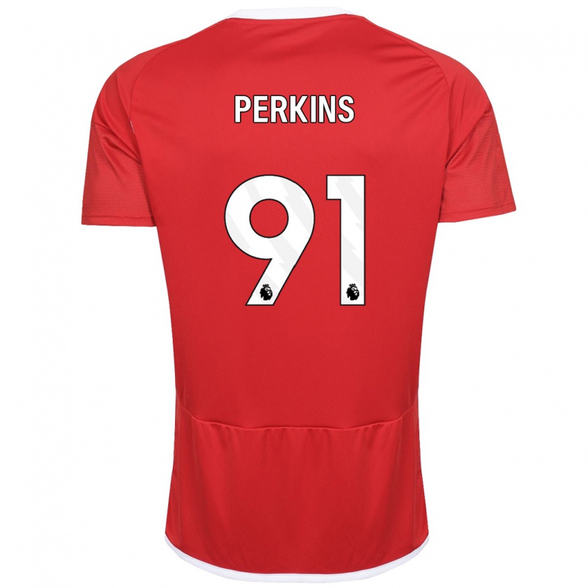 Kandiny Kinder Jack Perkins #91 Rot Heimtrikot Trikot 2023/24 T-Shirt