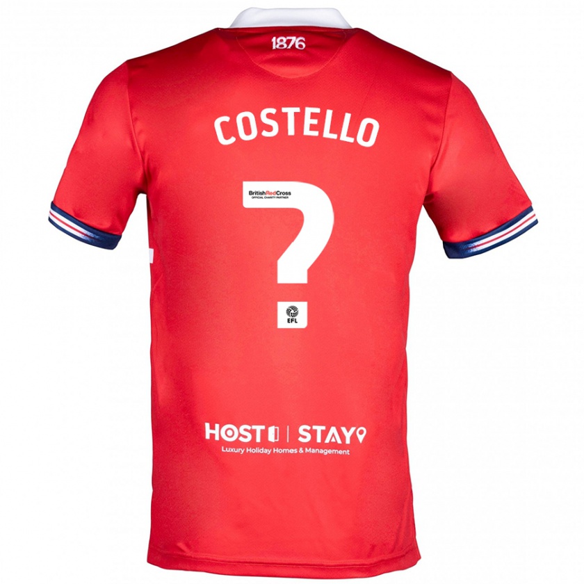 Kandiny Kinder Jd Costello #0 Rot Heimtrikot Trikot 2023/24 T-Shirt