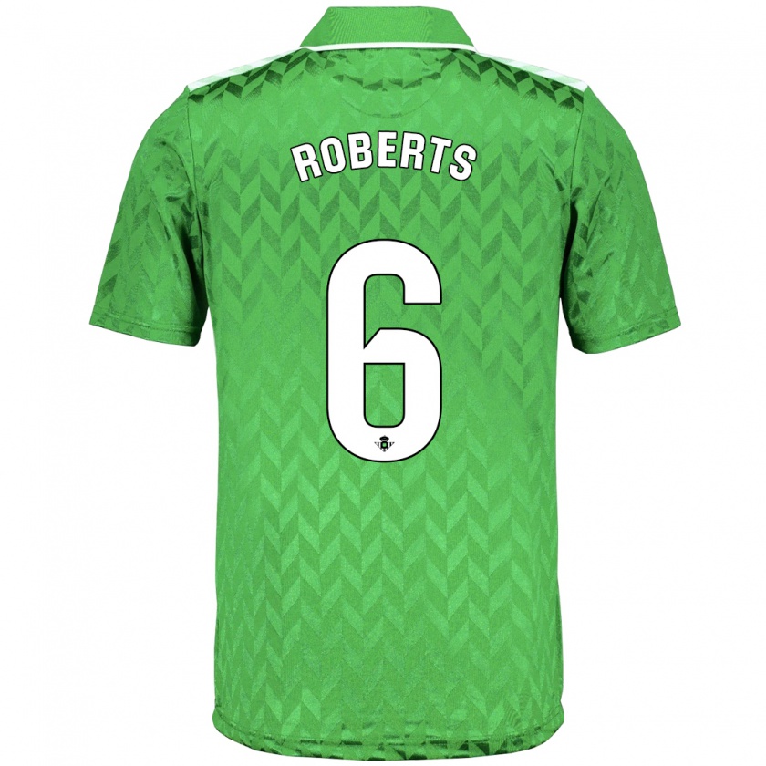Kandiny Kinder Rhiannon Roberts #6 Grün Auswärtstrikot Trikot 2023/24 T-Shirt