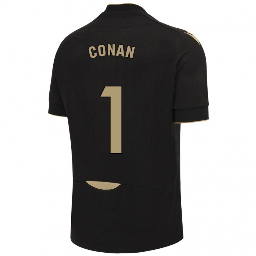 Kandiny Kinder Conan Ledesma #1 Schwarz Auswärtstrikot Trikot 2023/24 T-Shirt