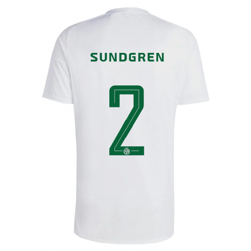 Kandiny Kinder Daniel Sundgren #2 Grün Blau Auswärtstrikot Trikot 2023/24 T-Shirt