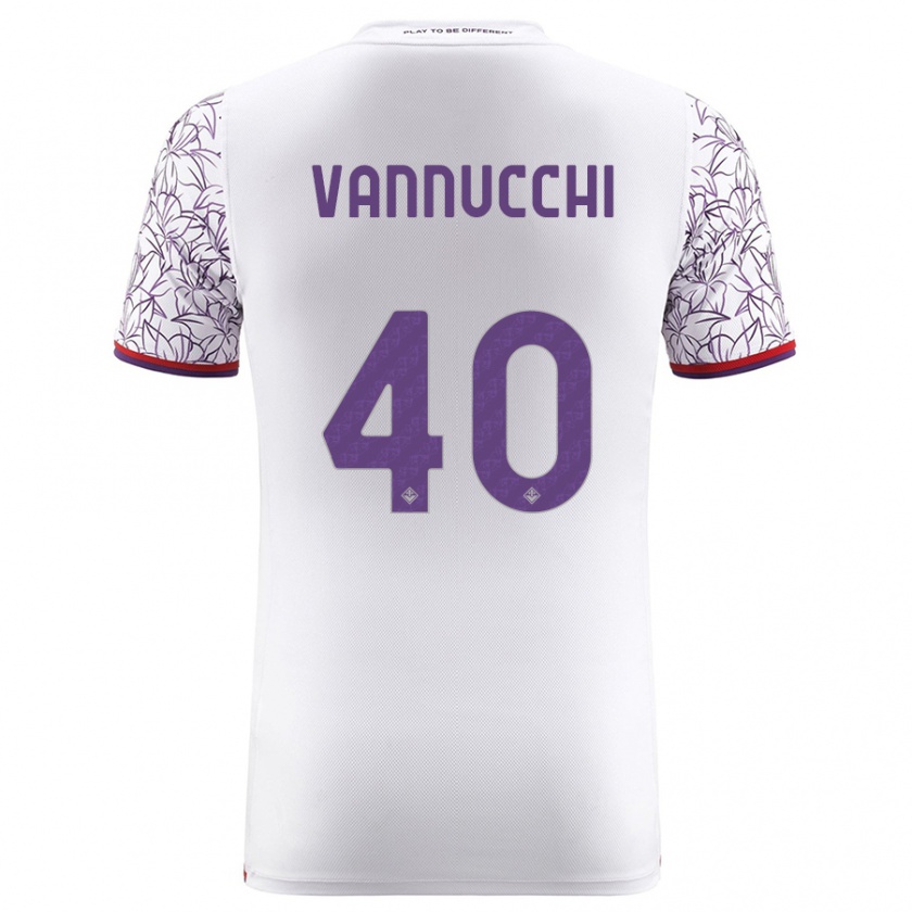 Kandiny Kinder Tommaso Vannucchi #40 Weiß Auswärtstrikot Trikot 2023/24 T-Shirt