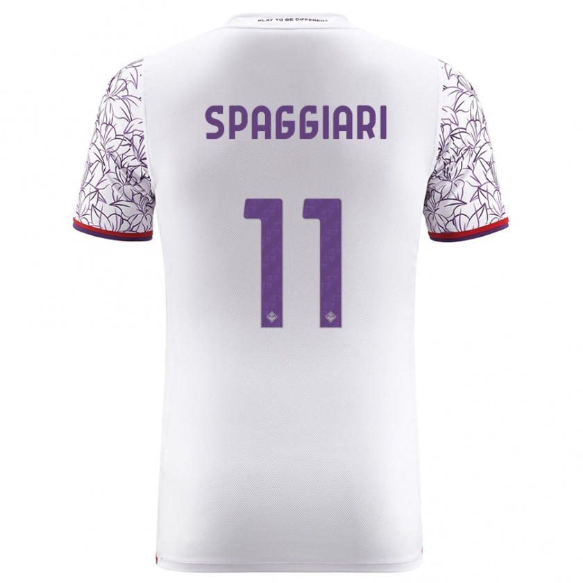 Kandiny Kinder Riccardo Spaggiari #11 Weiß Auswärtstrikot Trikot 2023/24 T-Shirt