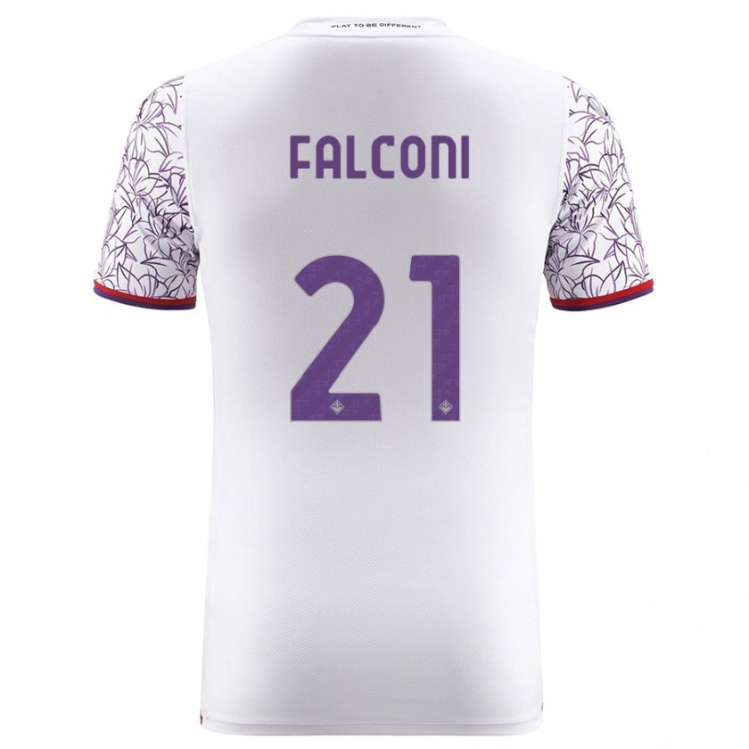 Kandiny Kinder Niccolò Falconi #21 Weiß Auswärtstrikot Trikot 2023/24 T-Shirt