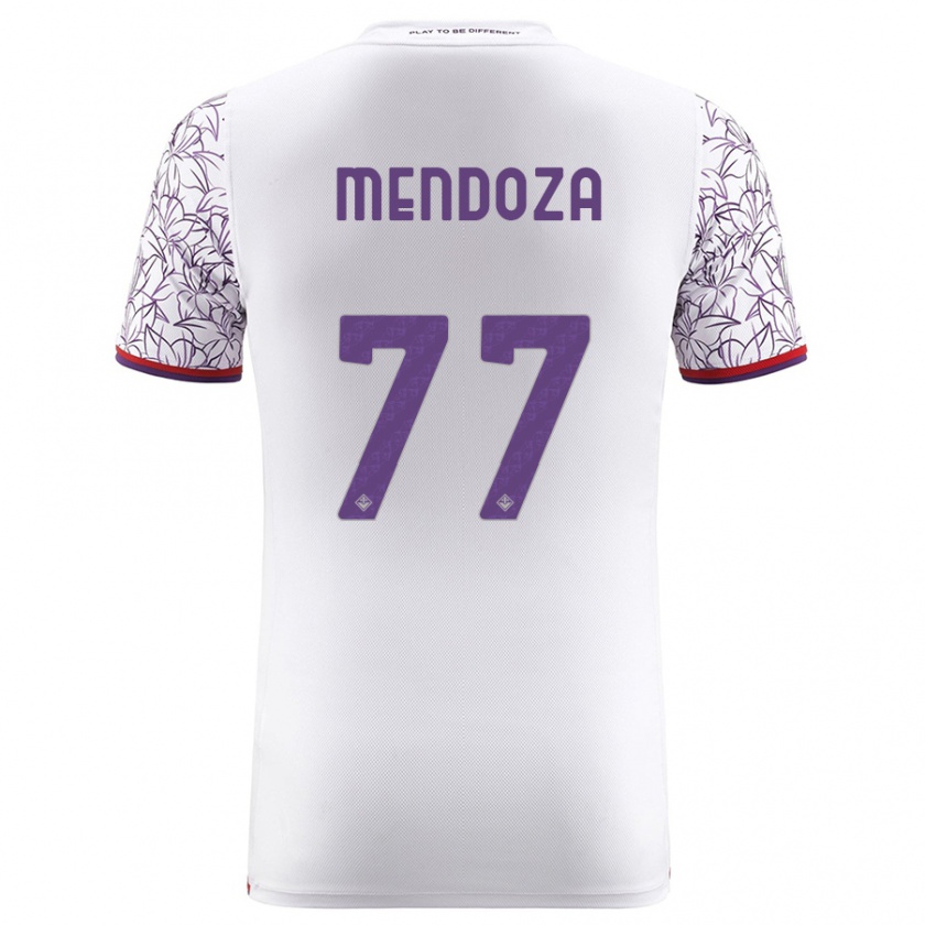 Kandiny Kinder William Mendoza #77 Weiß Auswärtstrikot Trikot 2023/24 T-Shirt