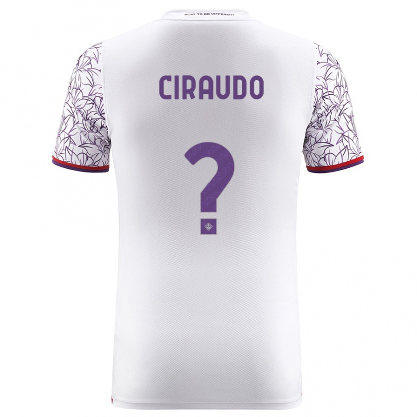 Kandiny Kinder Alessio Ciraudo #0 Weiß Auswärtstrikot Trikot 2023/24 T-Shirt
