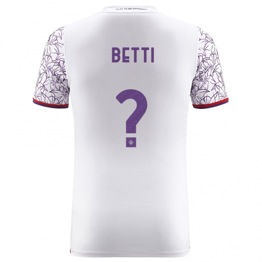 Kandiny Kinder Tiziano Betti #0 Weiß Auswärtstrikot Trikot 2023/24 T-Shirt