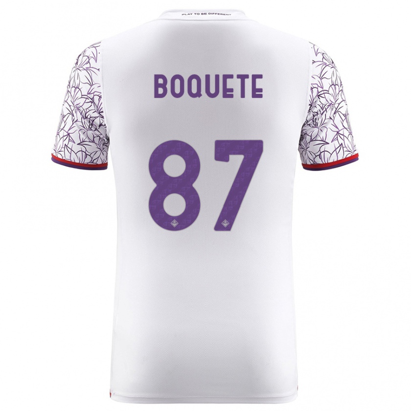 Kandiny Kinder Verónica Boquete #87 Weiß Auswärtstrikot Trikot 2023/24 T-Shirt