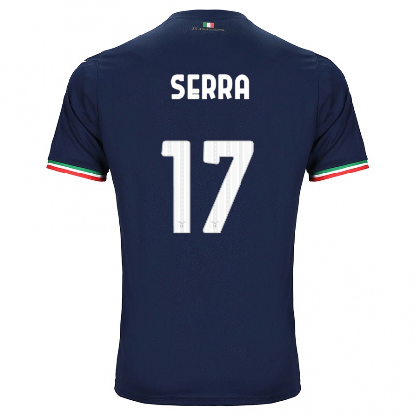 Kandiny Kinder Federico Serra #17 Marine Auswärtstrikot Trikot 2023/24 T-Shirt