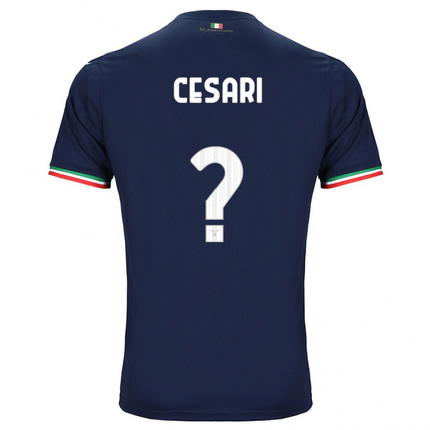 Kandiny Kinder Nicolò Cesari #0 Marine Auswärtstrikot Trikot 2023/24 T-Shirt