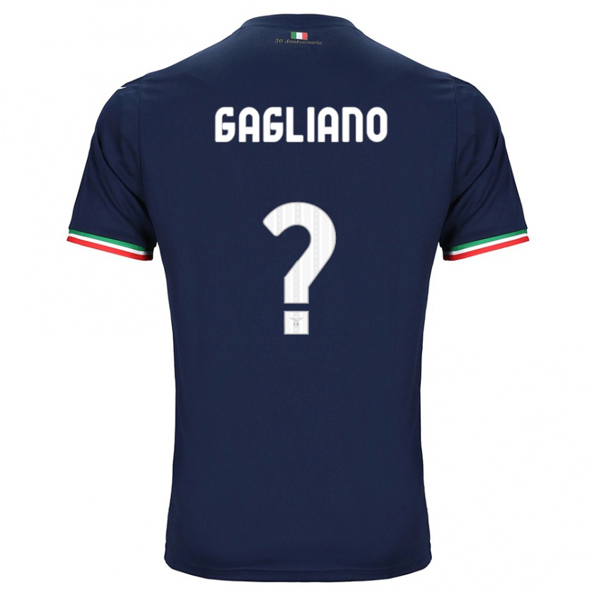 Kandiny Kinder Mattia Gagliano #0 Marine Auswärtstrikot Trikot 2023/24 T-Shirt