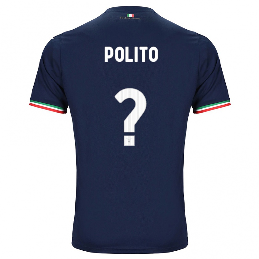 Kandiny Kinder Alessandro Polito #0 Marine Auswärtstrikot Trikot 2023/24 T-Shirt