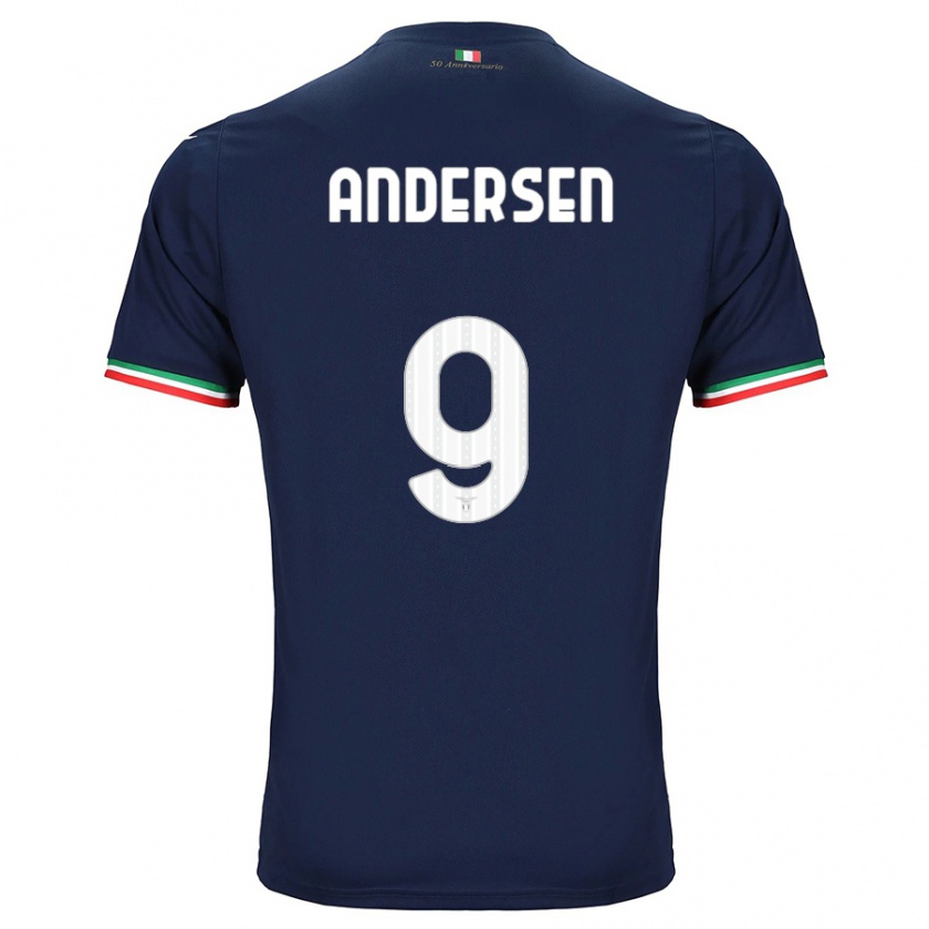 Kandiny Kinder Signe Holt Andersen #9 Marine Auswärtstrikot Trikot 2023/24 T-Shirt